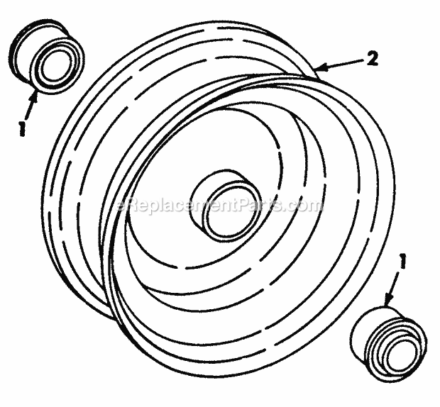 Front Wheels Diagram and Parts List for 127 2050040U Cub Cadet Lawn Tractor